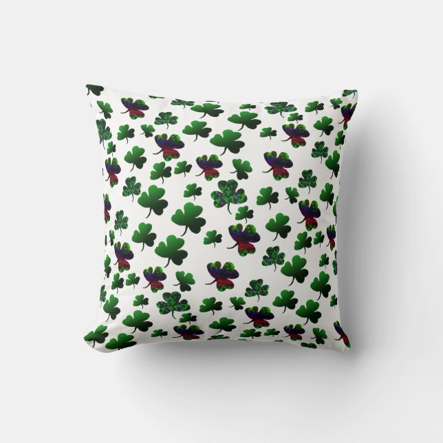 Radiant Rainbow Shamrock Cushion (Front)