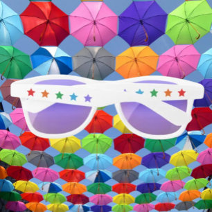 Radiant Rainbow Stars Sunglasses