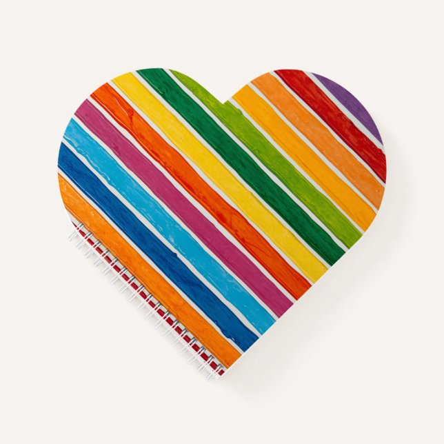 Radiant Rainbow Stripes  Notebook (Front)