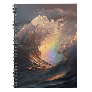 Radiant Rainbow Wave Ocean Notebook
