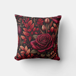“Radiant Raindrop Fall Foliage Floral Art” Cushion