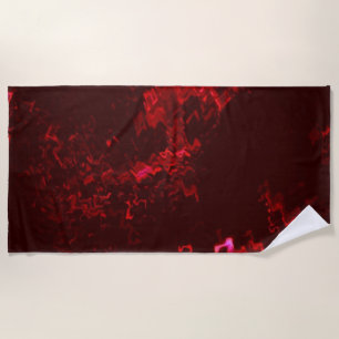 Radiant Red Beach Towel 70" x 35"