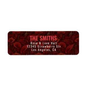 Radiant Red Calla Lilies Themed Destination Weddin Return Address Label