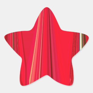 Radiant Red Elegance: Beautiful Star Design  Star Sticker