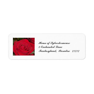 Radiant Red Rose Address Labels