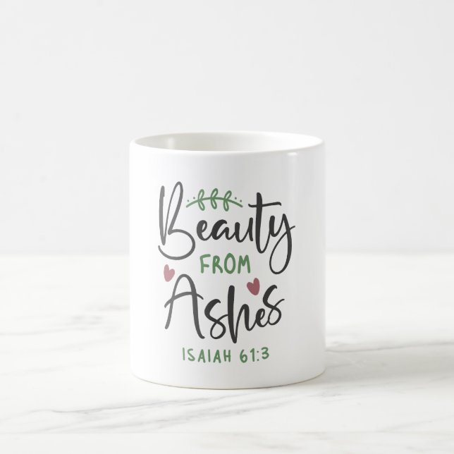 Radiant Redemption - Isaiah 61:3 Christian Design Coffee Mug (Center)