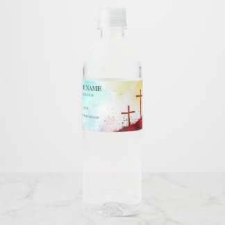 Radiant Redemption Watercolor Church Water Label