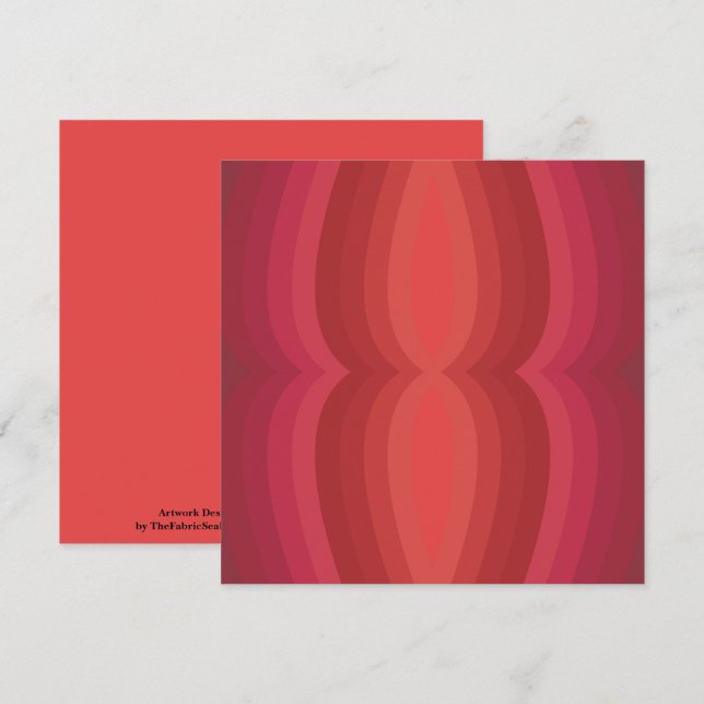 Radiant Reds Carnival Funhouse Distorted Mirror  Card (Front/Back)