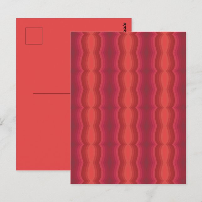 Radiant Reds Carnival Funhouse Distorted Mirror  Postcard (Front/Back)