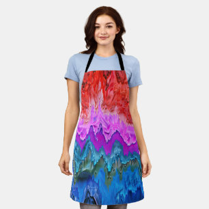 "Radiant Reflection" Colourful Abstract Art  Apron