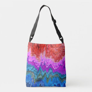 "Radiant Reflection" Colourful Abstract Art Crossbody Bag