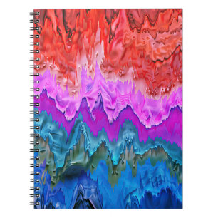 "Radiant Reflection" Colourful Abstract Art Notebook
