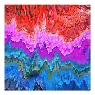 "Radiant Reflection" Colourful Abstract Art Photo Print