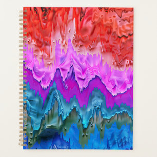 "Radiant Reflection" Colourful Abstract Art Planner