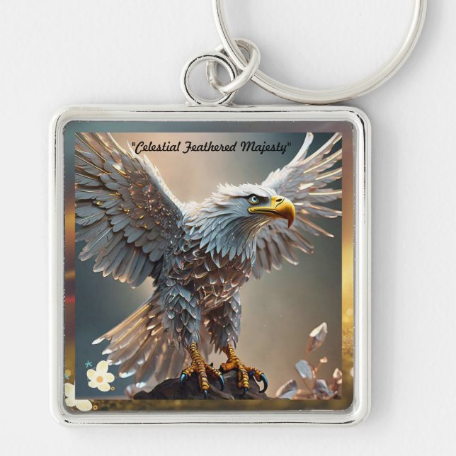 "Radiant Regal Eagle Design" Key Ring (Front)