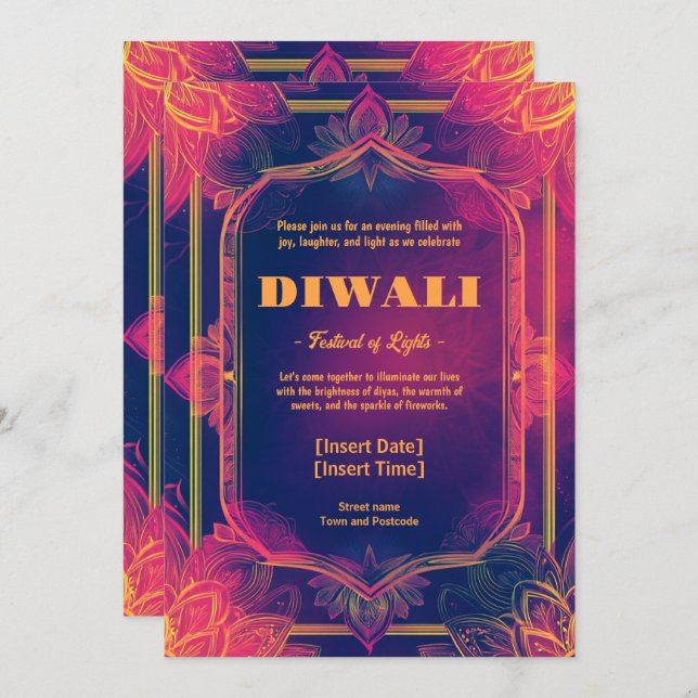 Radiant Reverie  Invitation (Front/Back)