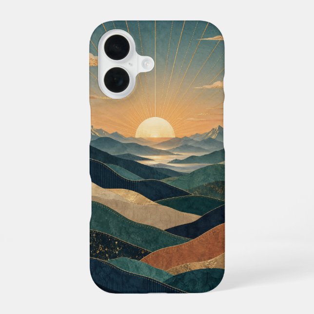 Radiant Ridges iPhone 16 Case (Back)