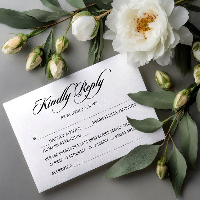 Radiant Romance Wedding RSVP Card (Creator Uploaded)