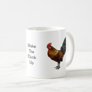 Radiant Rooster “Wake the Cluck Up” Coffee Mug