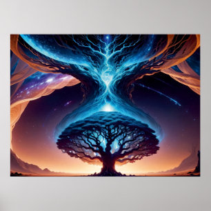 Radiant Roots: The Tree of Life Inspiring Artistic Poster