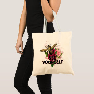 Radiant Rose & the Gentle Bee, Bee Yourself Postca Tote Bag