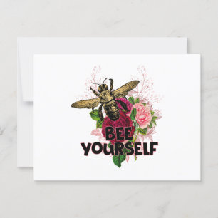 Radiant Rose & the Gentle Bee, Bee Yourself Postcard