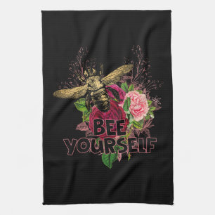 Radiant Rose & the Gentle Bee, Bee Yourself Tea Towel
