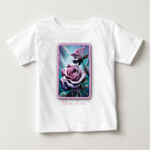 Radiant Roses: Perfectly Pink and Purple Petals Baby T-Shirt