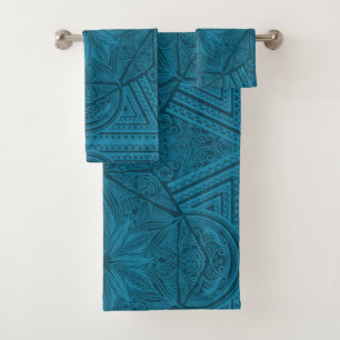 Radiant Sacred Geometry Mandala Bath Towel Set