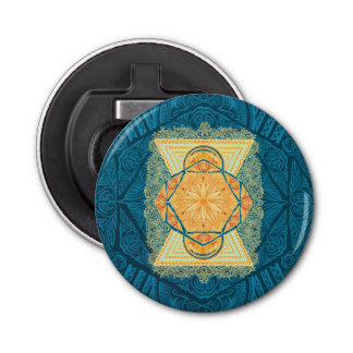 Radiant Sacred Geometry Mandala Bottle Opener
