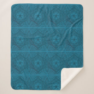 Radiant Sacred Geometry Mandala Sherpa Blanket