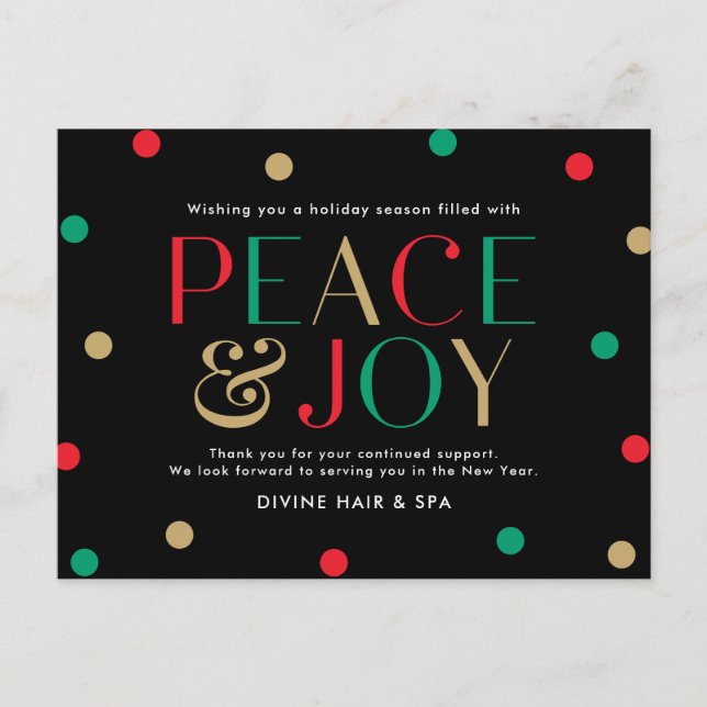 Radiant Season Business Holiday Card Postcard (Front)