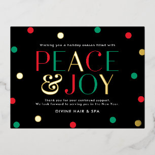 Radiant Season FOIL Business Holiday Postcard