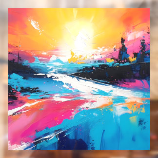 Radiant Serenity: Abstract Sunset Reflections