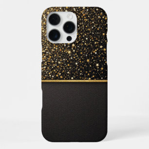 Radiant Shield (Glitter - gold - Leather) iPhone 16 Pro Max Case