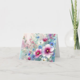 Radiant Sparkling Spring Blooms Thank You Card