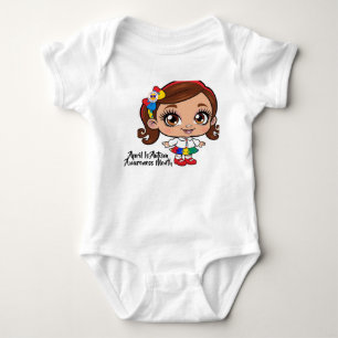 "Radiant Spirit: A Little Girl Celebrating Autism Baby Bodysuit