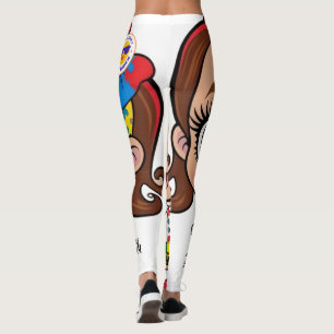 "Radiant Spirit: A Little Girl Celebrating Autism Leggings