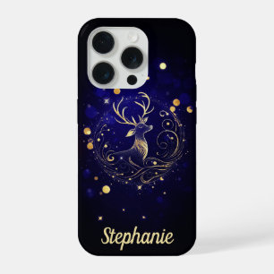 Radiant Stag in Gold iPhone 15 Pro Case