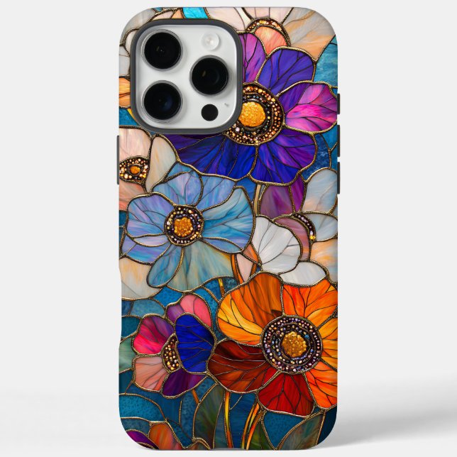 Radiant Stained Glass Floral Masterpiece Case-Mate iPhone Case (Back)