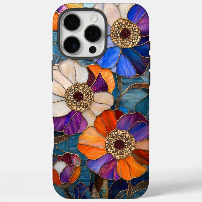 Radiant Stained Glass Floral Masterpiece Case-Mate iPhone Case (Back)