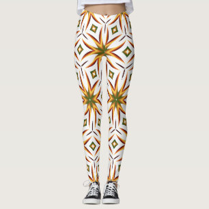 Radiant Starburst Seamless Pattern Leggings