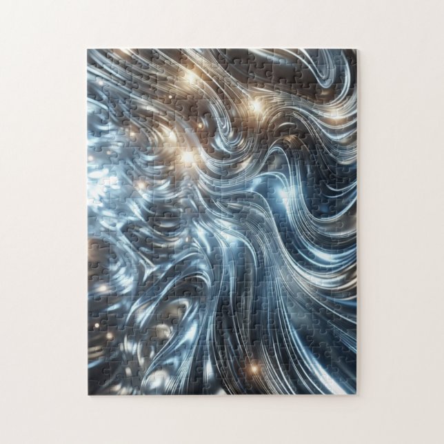 Radiant Streams Metallic Light  Jigsaw Puzzle (Vertical)
