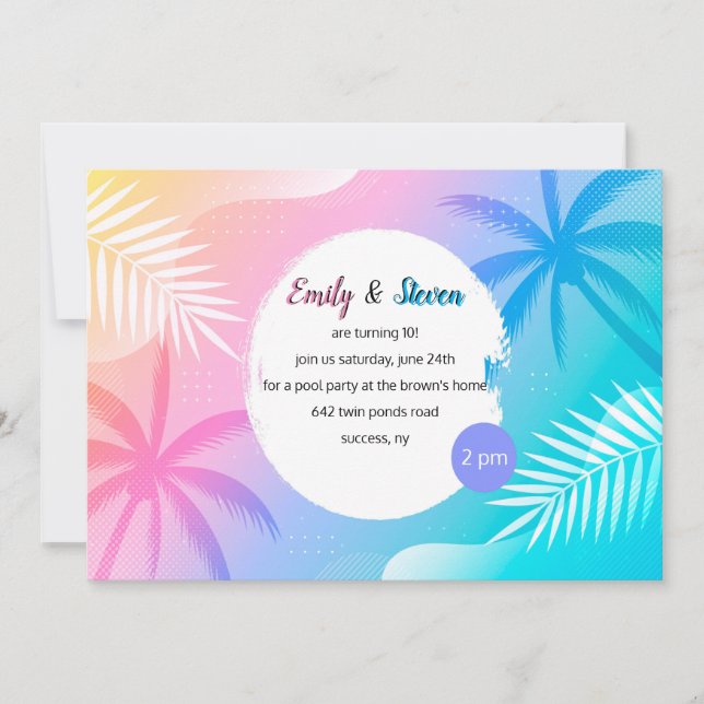 Radiant Summer Party Invitation (Front)