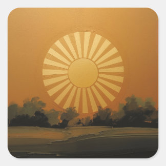 Radiant Sun Painting Images – A Timeless Symbol Square Sticker