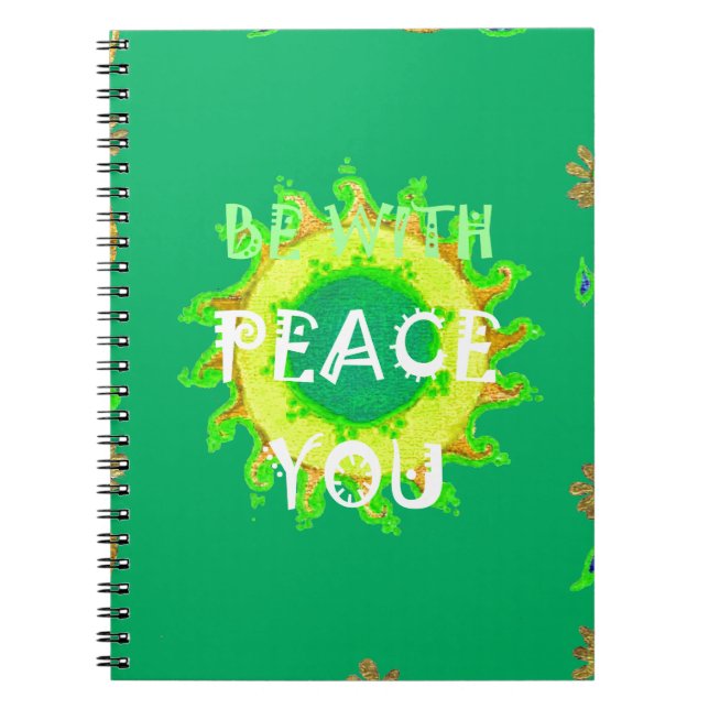 Radiant Sun: Peace Be With You Inspirational Print Notebook (Front)