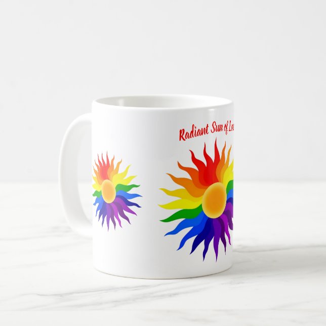 Radiant Sun  – Pride Art Coffee Mug (Front Left)