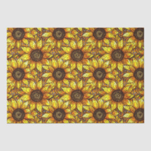 Radiant Sunflower Stained Glass  Tissue Paper