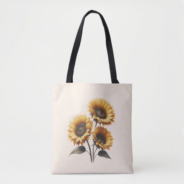 Radiant Sunflower Tote Bag (Front)