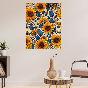 Radiant Sunflowers: A Symphony of Colorful Joy Poster